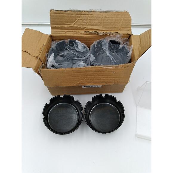 Crestware Mel263b Ash Tray, Melamine Black, Pk12 - Picture 1 of 2